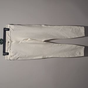 WHBM winter white cream pants sz 4 long White House Black Market tall WP143